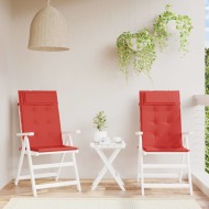 vidaXL Podušky na stoličky s vysokým operadlom 2 ks červené látka - cena, porovnanie