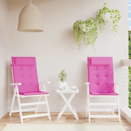 vidaXL Podušky na stoličky s vysokým operadlom 2 ks ružové látka