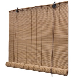 vidaXL Hnedá roleta z prírodného bambusu 100 x 160 cm