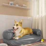 vidaXL Ergonomický penový matrac pre psa sivý 75x53 cm umelá koža - cena, porovnanie