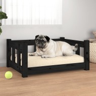 vidaXL Psia posteľ čierna 65,5x50,5x28 cm borovicový masív - cena, porovnanie