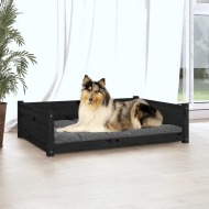 vidaXL Psia posteľ čierna 95,5x65,5x28 cm borovicový masív - cena, porovnanie