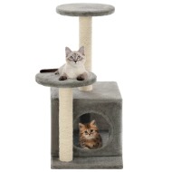 vidaXL Škrabadlo pre mačky, sisalové stĺpiky 60 cm, sivé - cena, porovnanie