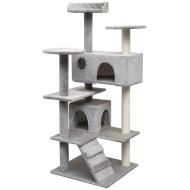 vidaXL Škrabadlo pre mačky so sisalovými stĺpikmi, 125 cm, šedé - cena, porovnanie
