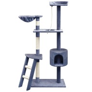 vidaXL Škrabadlo pre mačky so sisalovými stĺpikmi, 150 cm, tmavomodré - cena, porovnanie