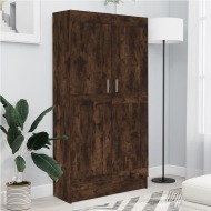 vidaXL Regál Smoked Oak 82,5x30,5x150 cm odvodený výrobok z dreva - cena, porovnanie