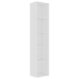 vidaXL Regál White 40x30x189 cm odvodený výrobok z dreva