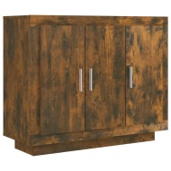 vidaXL Príborník Smoked Oak 92x35x75 cm Inžinierske drevo - cena, porovnanie