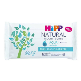 Hipp Babysanft Natural Aqua vlhčené obrúsky 10ks