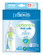 Dr.Browns Fľaša antikolik Options+ úzka plast 3x120ml - cena, porovnanie