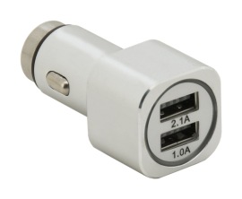 Compass Zástrčka 12/24V 2xUSB 5V (1,0+2,1A) METAL