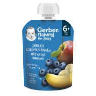 Gerber Natural kapsička jablko, čučoriedka a banán 90g - cena, porovnanie