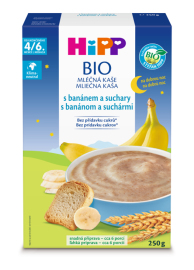 Hipp BIO Kaša mliečna na dobrú noc s banánom a suchármi 250g