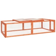 vidaXL Králikáreň 183x90x46,5 cm masívne jedľové drevo - cena, porovnanie