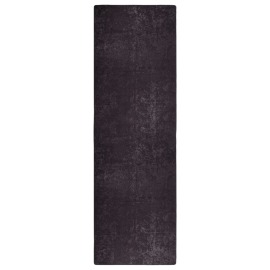 vidaXL Prateľný koberec 80x300 cm antracitový protišmykový