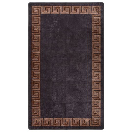 vidaXL Prateľný koberec 190x300 cm čierno-zlatý protišmykový