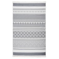 vidaXL Koberec sivý a biely 120x180 cm bavlna - cena, porovnanie