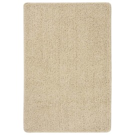 vidaXL Chlpatý koberec krémový 140x200 cm protišmykový