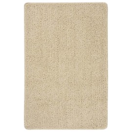 vidaXL Chlpatý koberec krémový 200x290 cm protišmykový