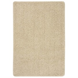 vidaXL Chlpatý koberec krémový 120x170 cm protišmykový
