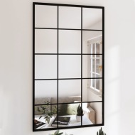 vidaXL Nástenné zrkadlo čierne 100x60 cm kov - cena, porovnanie