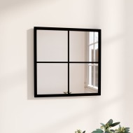 vidaXL Nástenné zrkadlo čierne 40x40 cm kov - cena, porovnanie