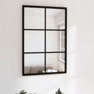 vidaXL Nástenné zrkadlo čierne 60x40 cm kov - cena, porovnanie