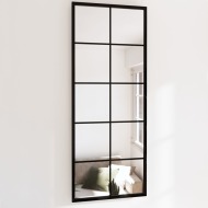 vidaXL Nástenné zrkadlo čierne 100x40 cm kov - cena, porovnanie
