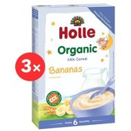 Holle Kaša mliečna Bio banánová 3x250g - cena, porovnanie