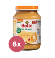 Holle Bio Broskyňa a jablko 6x190g - cena, porovnanie