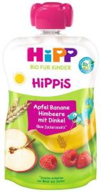 Hipp HiPPiS BIO Jablko, banán, maliny, celozrnné obilniny 100g