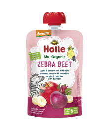 Holle Zebra Beet Bio ovocné pyré jablko, banán a červená repa 100g