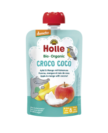 Holle Croco Coco Bio ovocné pyré jablko, mango, kokos 100g