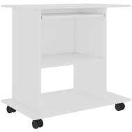 Shumee Počítačový stôl biely 80 x 50 x 75 cm drevotrieska - cena, porovnanie