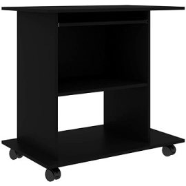 Shumee Počítačový stôl čierny 80 x 50 x 75 cm drevotrieska