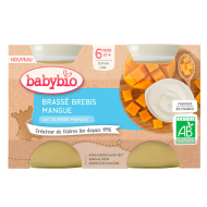 Babybio Brassé z ovčieho mlieka mango 2x130g - cena, porovnanie