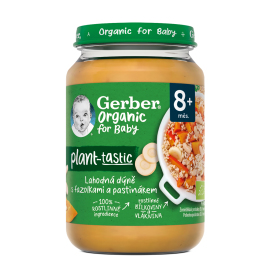 Gerber Organic 100% rastlinný príkrm lahodná tekvica s fazuľkami a paštrnákom 190g