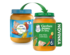 Gerber Organic detský príkrm mrkva a rajčiny s morčacím mäsom 190g