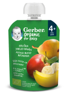 Gerber Organic Kapsička hruška, jablko a banán 90g - cena, porovnanie