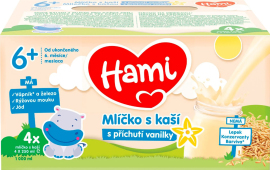 Nutricia HAMI Mlieko s kašou s vanilkovou príchuťou 4x250ml