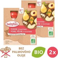 Babybio jablko, hruška a broskyňa 2x 4x90g - cena, porovnanie