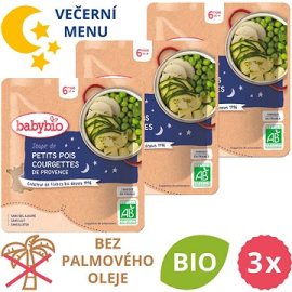 Babybio Hrášková polievka s cuketou 3x190g