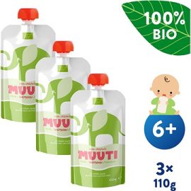 Salvest Muuti BIO Hruška a banán s malinou 3x110g