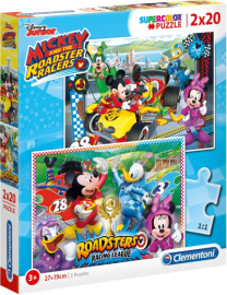 Clementoni Puzzle 2x20 Mickey a Roadster Racers