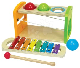 Eichhorn Drevený Xylofón Color Xylophone Hammering Bench