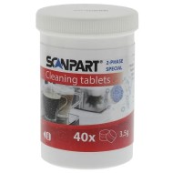 Scanpart Čistiace tablety na kávovary, 2-fázové 40ks - cena, porovnanie