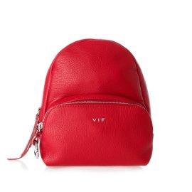 VIF Kožený batoh VIF Marsmallow Červený