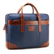 Valmio Modrá kožená taška na notebook Carlsbad - cena, porovnanie