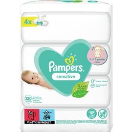 Pampers Vlhčené obrúsky XXL Sensitive 4x80ks