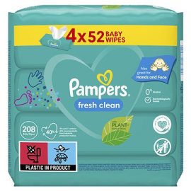 Pampers Vlhčené obrúsky Fresh Clean 4x52ks